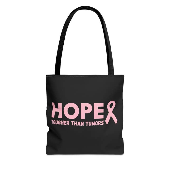 Supportive Breast Cancer Awareness Tote – Double-Sided “Tougher Than Tumors” + “Queens Don’t Quit” Design | Gift Bag for Survivors, Fighters & Supporters for wholesale by Buy Martian Merch™