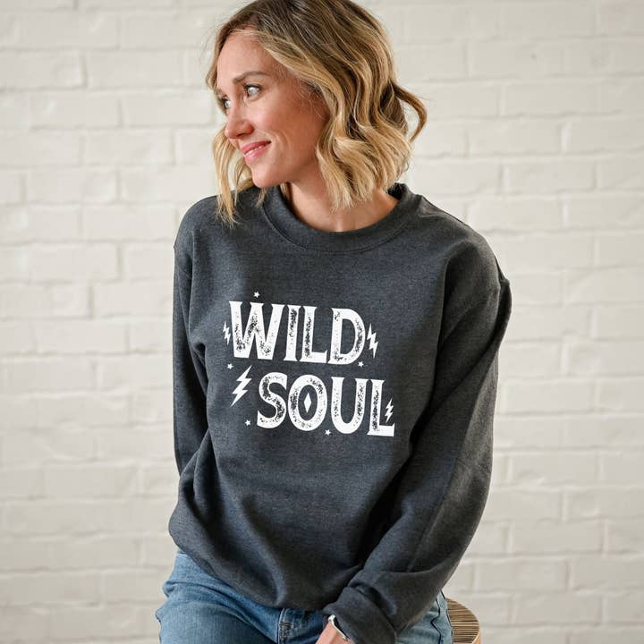 208 Tees - Wholesale Graphic Sweatshirt - Women's - Wild Soul Sweatshirt 184