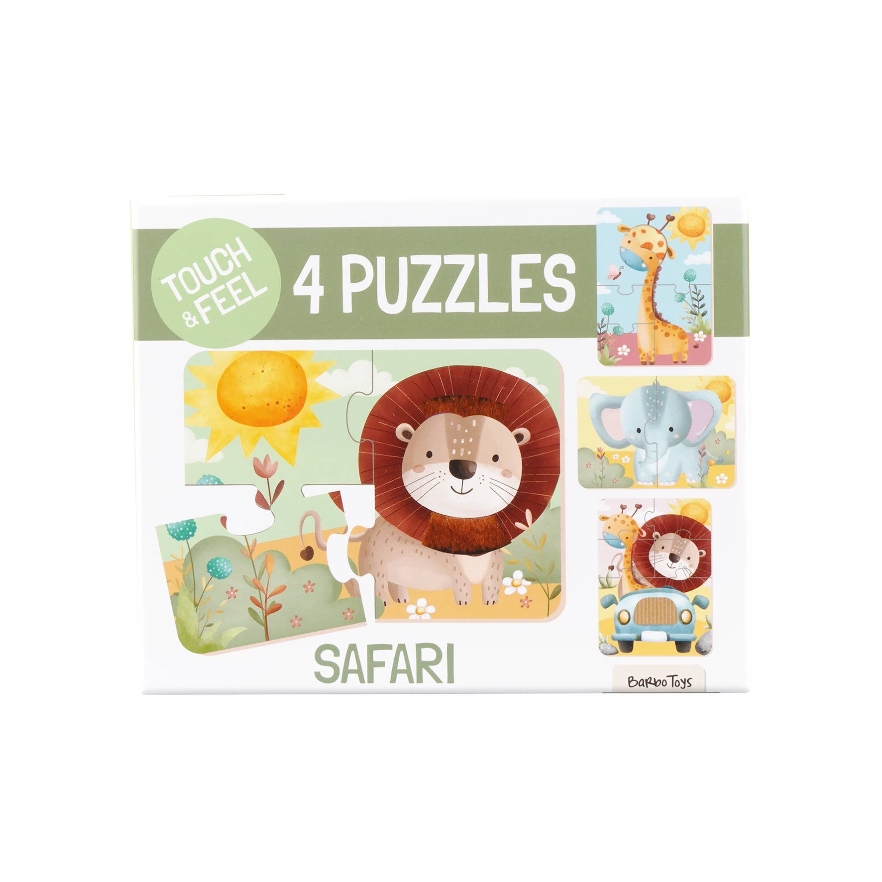 Barbo Toys - Wholesale Puzzle - Kids - Safari Touch & Feel Puzzles