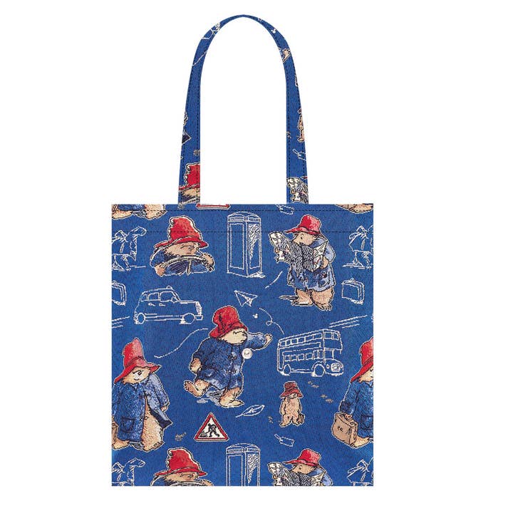 FLAT-PADDBL | SAC PLAT BLEU PADDINGTON BEAR pour la vente par SignareArt