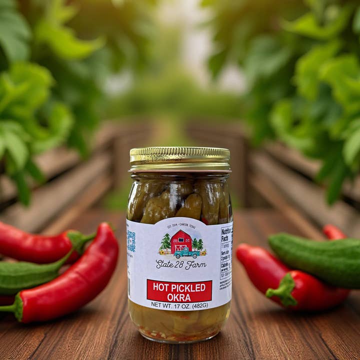 State 28 Farm - Vente Légumes marinés - Gombo mariné épicé - 17 oz0