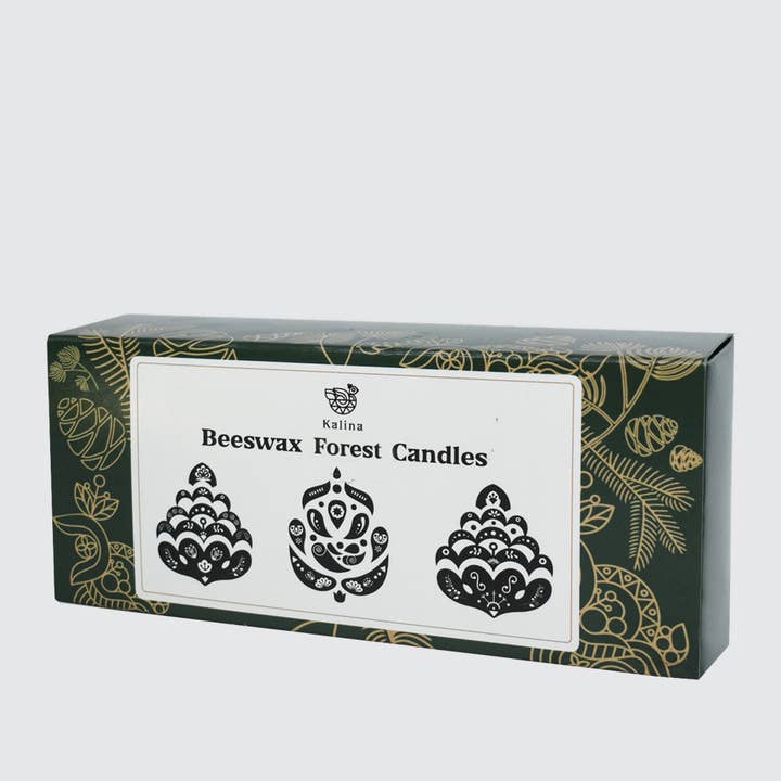 Kalina - Wholesale Pillar Candle - Beeswax Forest Candles - 3 pcs.