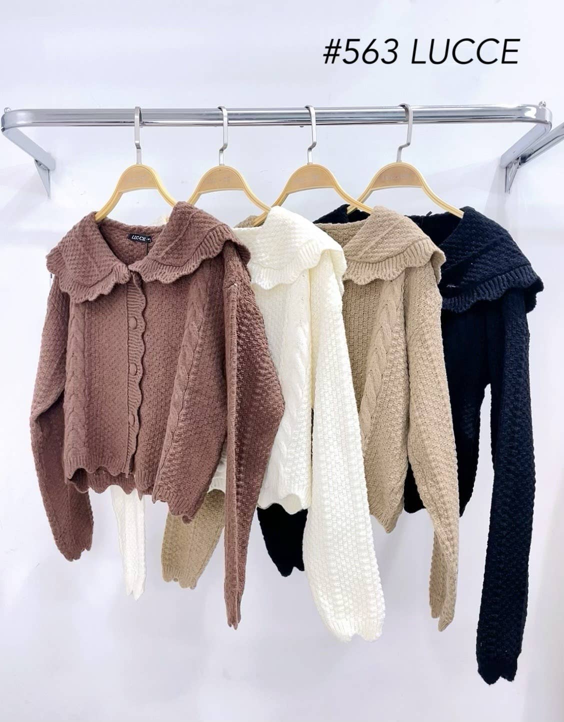 LUCCE - Wholesale Cardigan - Women's - Chunky knit cardigan - 5637