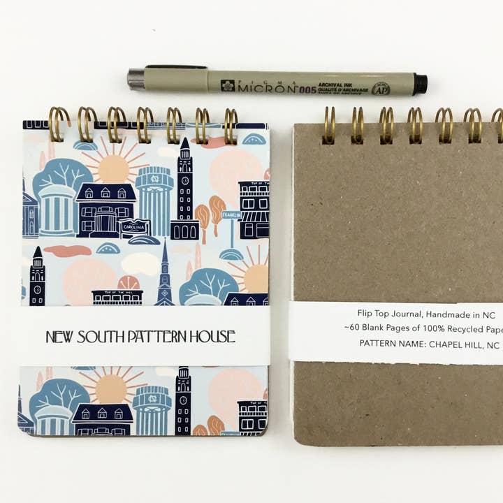 New South Pattern House - Wholesale Journal/Diary - Handmade A2 sized mini journal- Chapel Hill, NC0