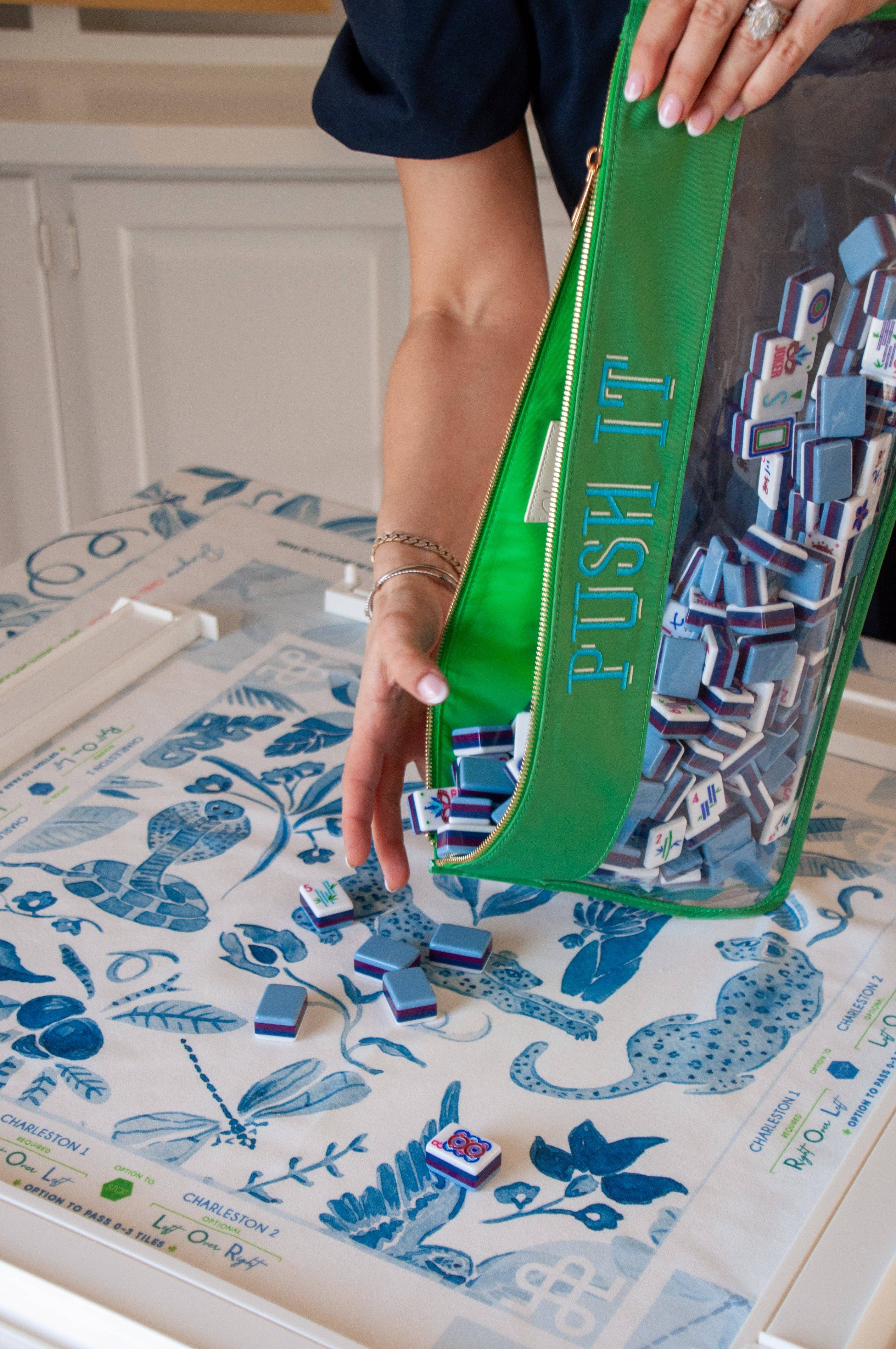 Oh My Mahjong - Vente Nappes - Nappe pédagogique bleue pour le Mahjong3