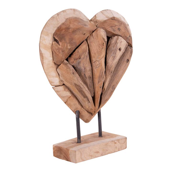 Nature Almada Heart - Decoration heart in teak. for wholesale on Faire2