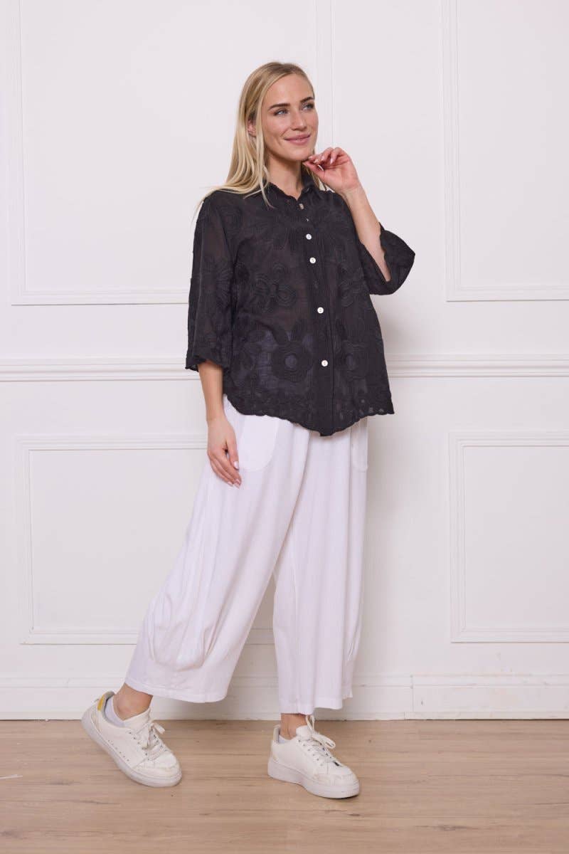 BELLA BLUE - Wholesale Button Down Shirt - Women's - X-H021