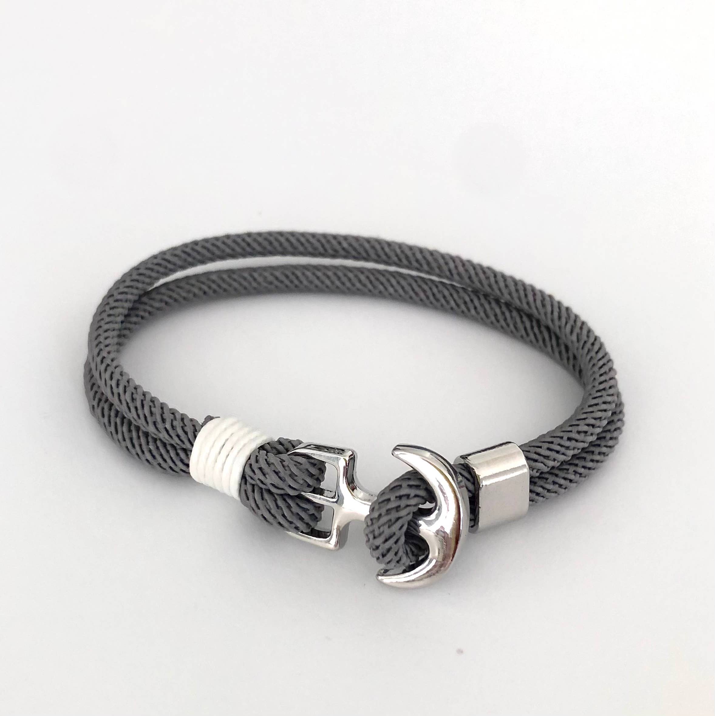 GreenWave - Vente Bracelet tissé/tressé - Bracelet en corde nautique avec fermeture ancre4