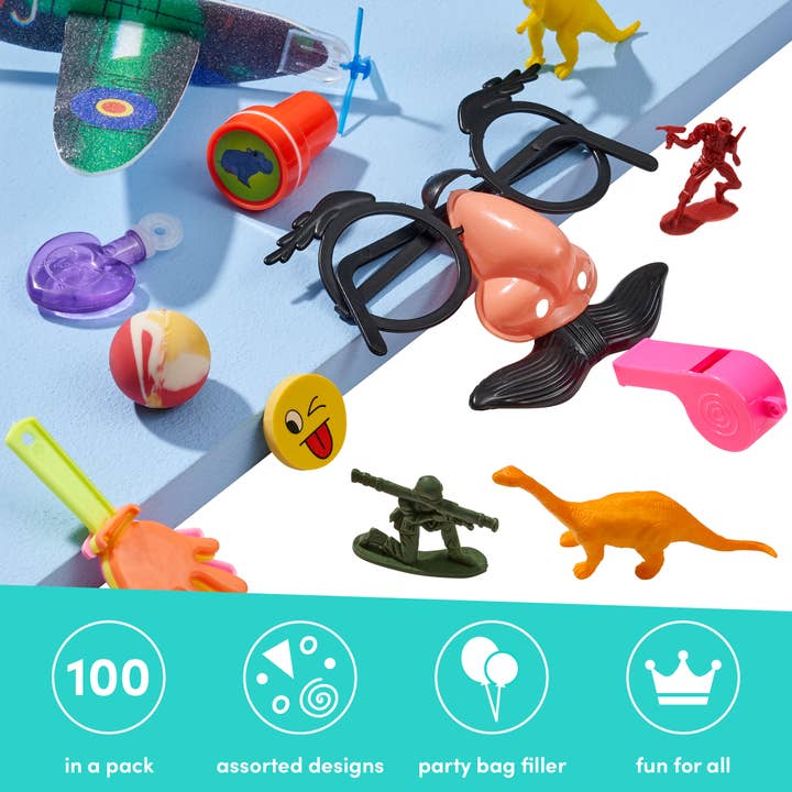 The Twiddlers - Wholesale Toy Set - Kids - 100 Mixed Party Toy Mega Set - Huge Selection for Kids