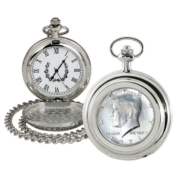 JFK Half Dollar Coin Pocket Watch1 for wholesale by American Coin Treasures