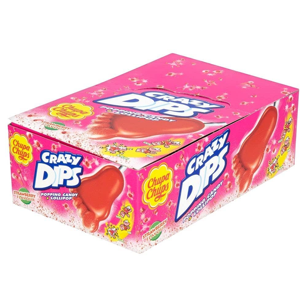 Global Bite Co - Wholesale Lollipop - Chupa Chups Crazy Dip Strawberry 24pck (Netherlands)2