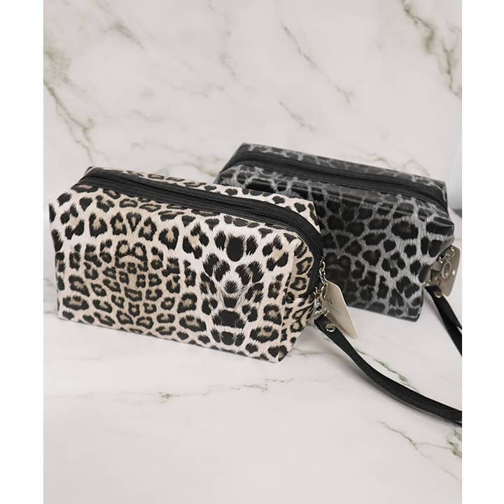 High Quality Leopard Pattern Cosmetic Bag for wholesale by Love and Repeat