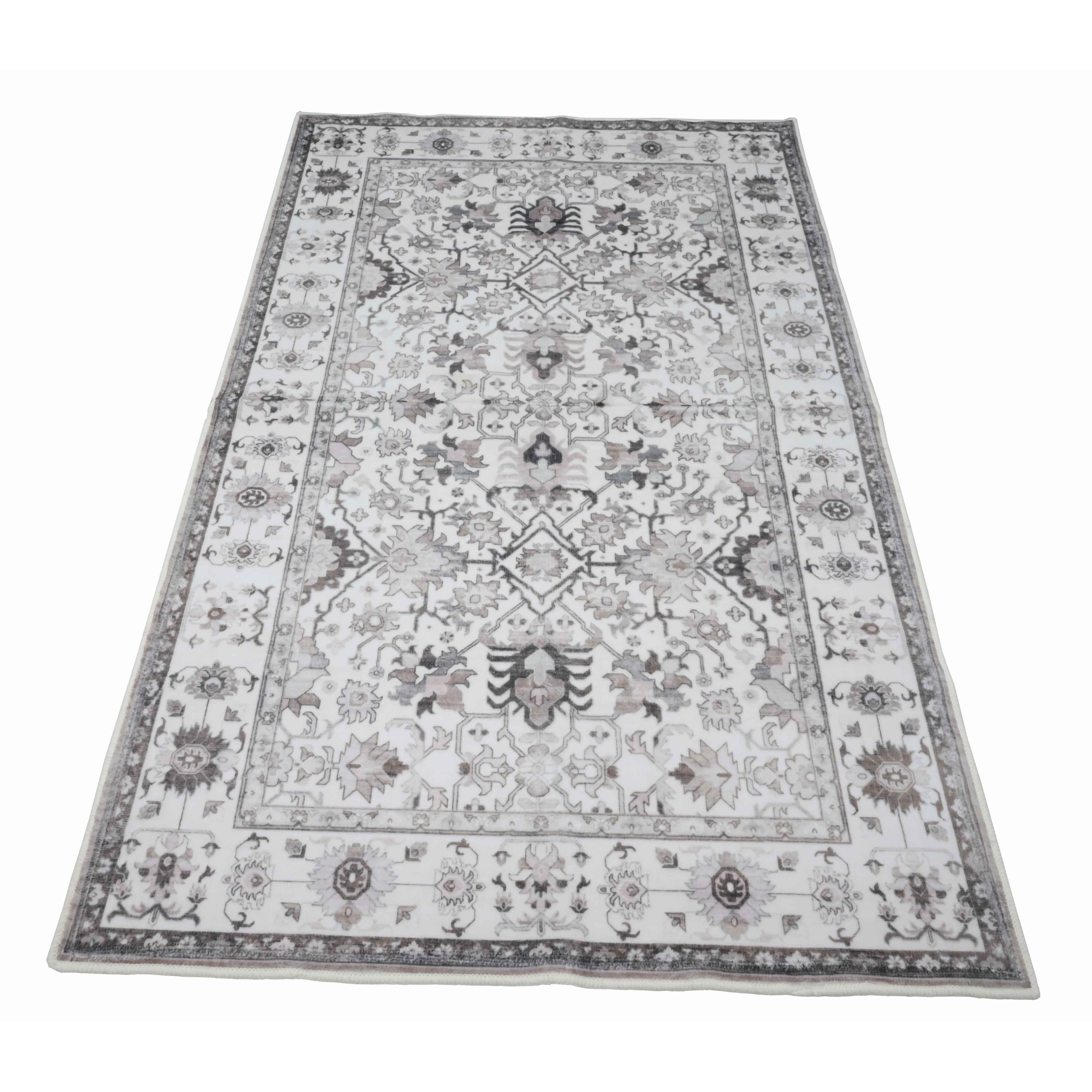 Bed Bath Fashions - Wholesale Area Rug - Bibb Home Washable Flannel Printed Accent Rug with Latex Bac28