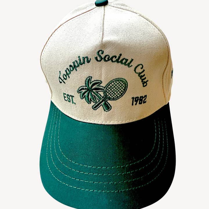 Tennis Cap - TopSpin Social Club for wholesale by Vacay All Court Apparel