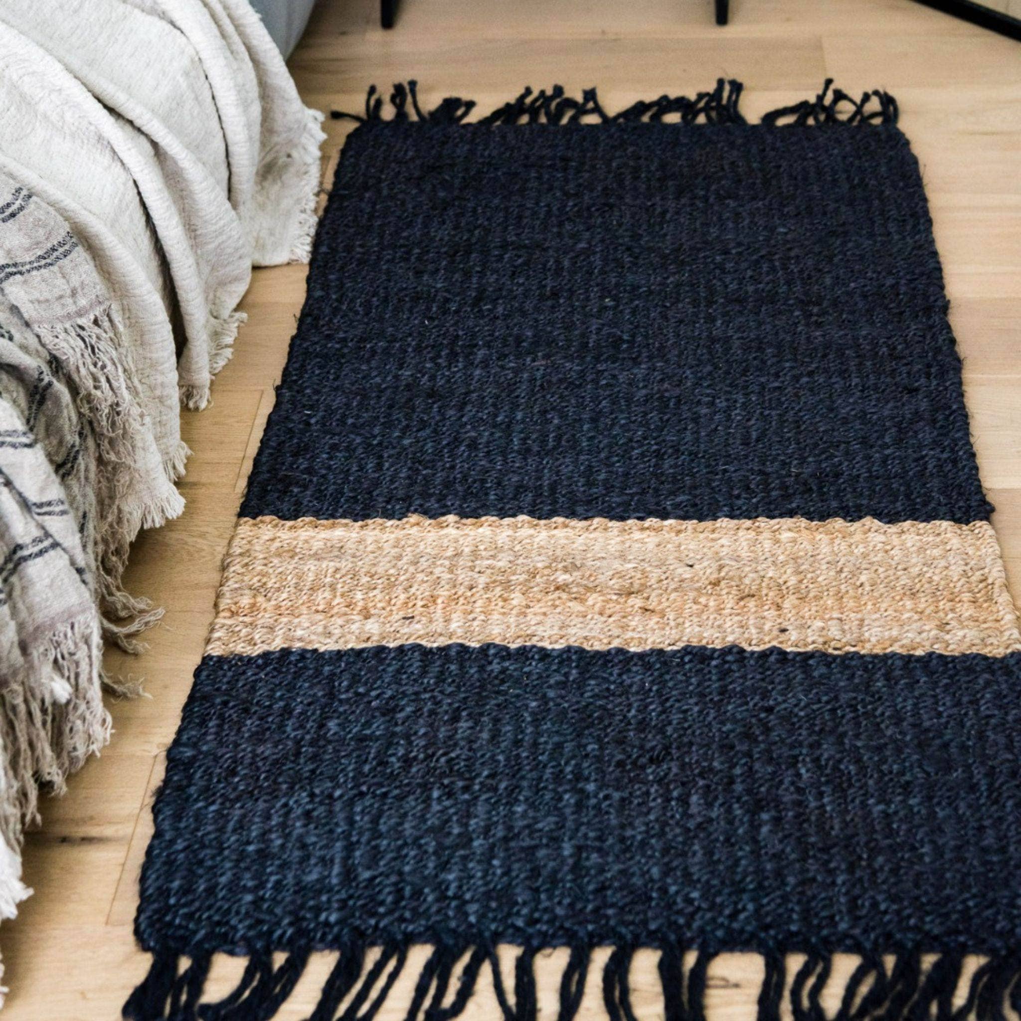 North Avalon - Wholesale Door Mat - Irving | Stripe Jute Flatweave Rug3