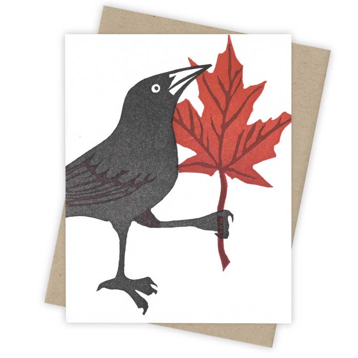 Sugar Maple Grackle Card for wholesale by Burdock & Bramble