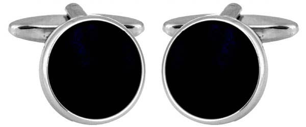 Dalaco - incorporating David Aster – wholesale Cufflinks – Round Black Acrylic Hirewear Cufflinks - Unboxed0