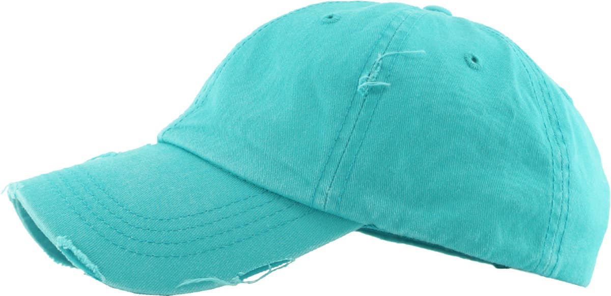 KBETHOS - Wholesale Ponytail Cap - Women's - Ponytail Washed Distressed Cotton Cap138