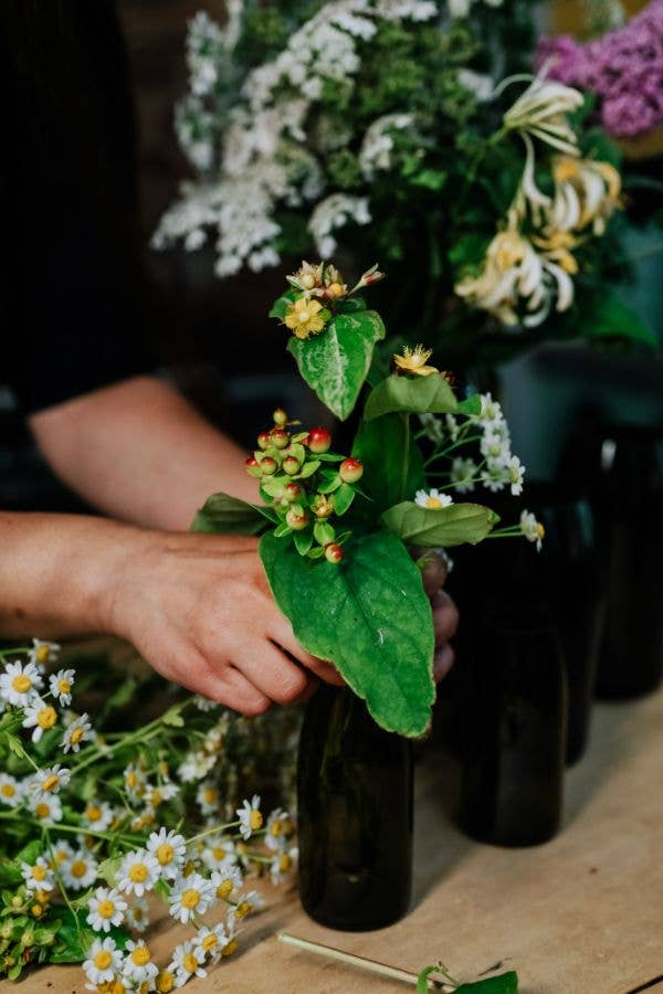 Old Green – wholesale Vase – Recycled Olive Green Glass 'Piccolo' Flower Bud Vase5