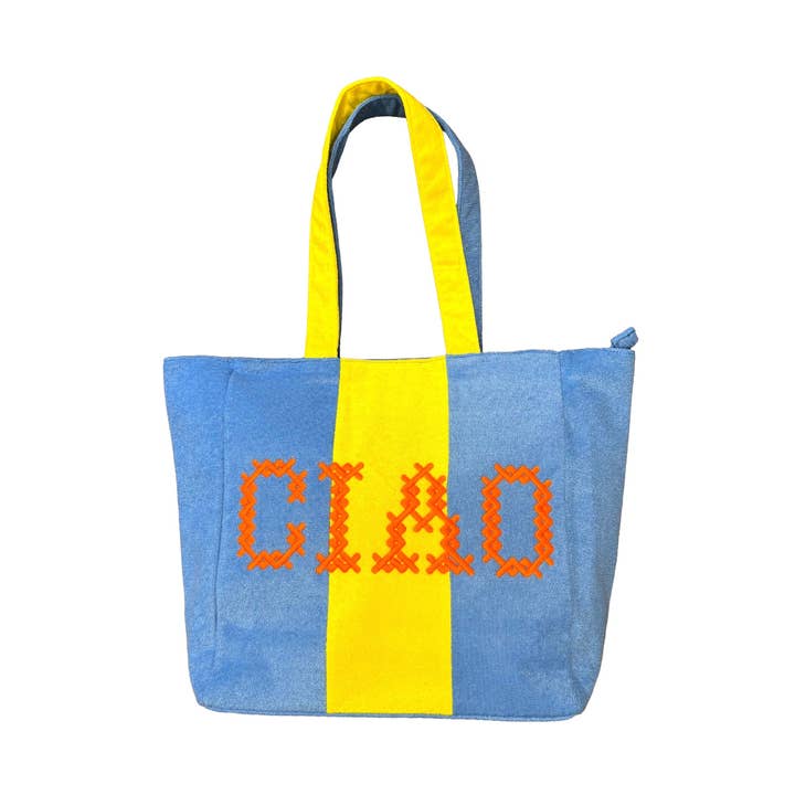 Towel Terry Blue & Yellow Ciao Bag for wholesale by LillyLoves LTD
