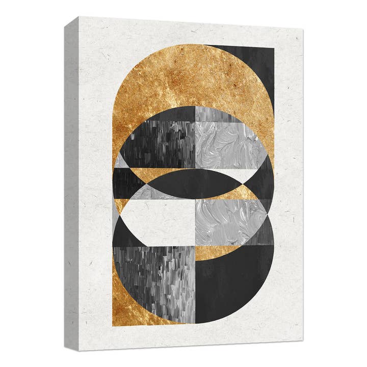 Golden Circles Iv 22'' x 20'' Canvas Wall Art for wholesale by PTM Images