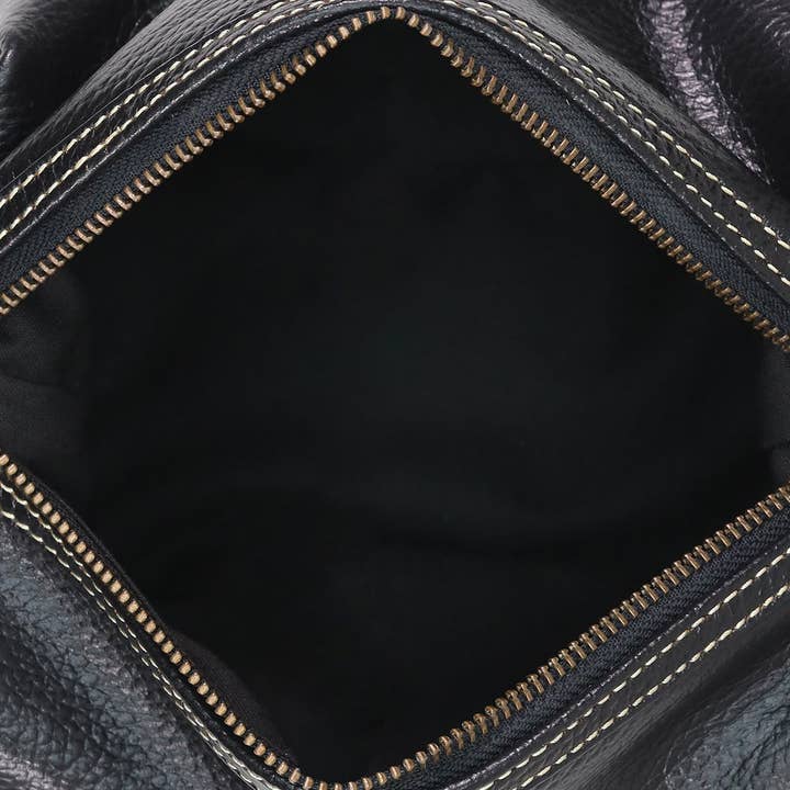 Sophos – wholesale Toiletry bag – men's – Attire Leather Stitched Washbag7