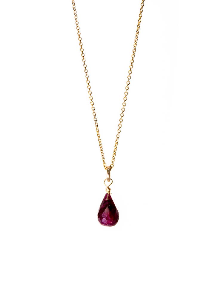 faceted ruby sapphire drop for wholesale by Zahavah Jewelry