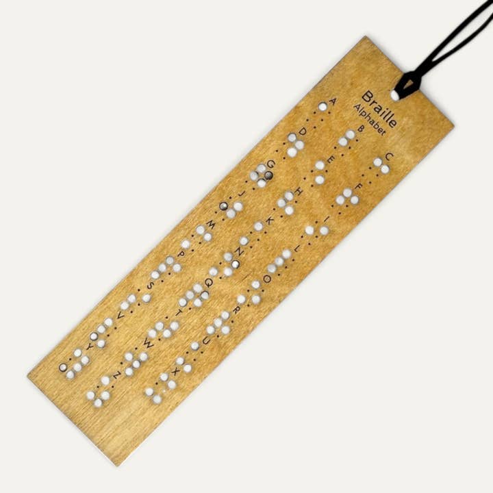 Wooden Bookmark - Braille Stencil for wholesale by Ingeneius