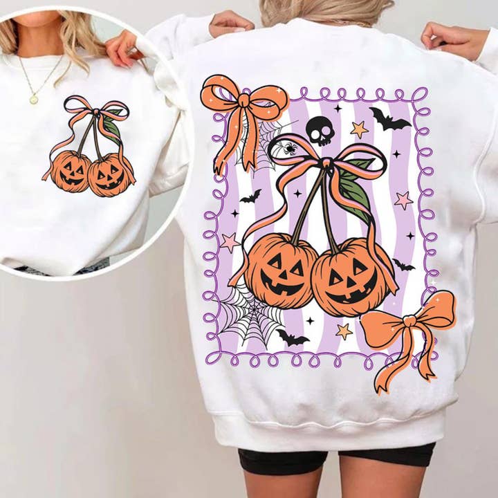 Coquette Halloween Crewneck Sweatshirt for wholesale by Hello Delilah