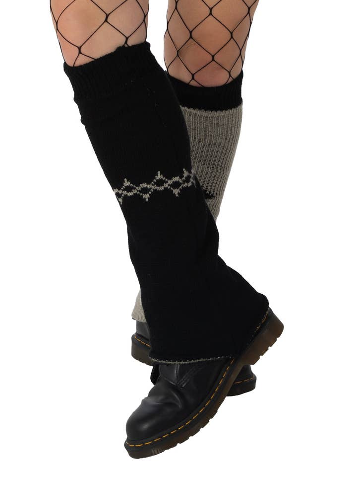 Reversable Cross and Wire Leg Warmers for wholesale by Pamela Mann