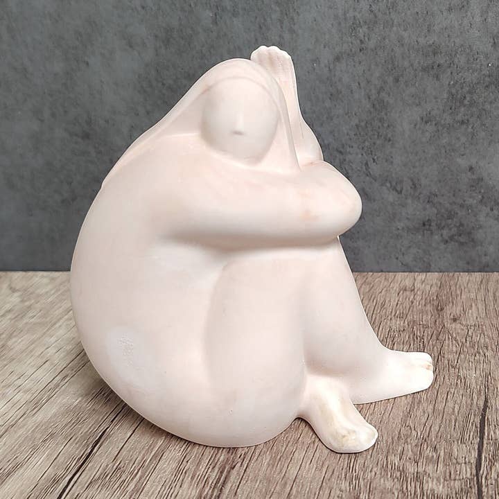 Abstract Woman Sculpture for Bookshelf Decor, Office Bookend for wholesale by Eco Chic Lines