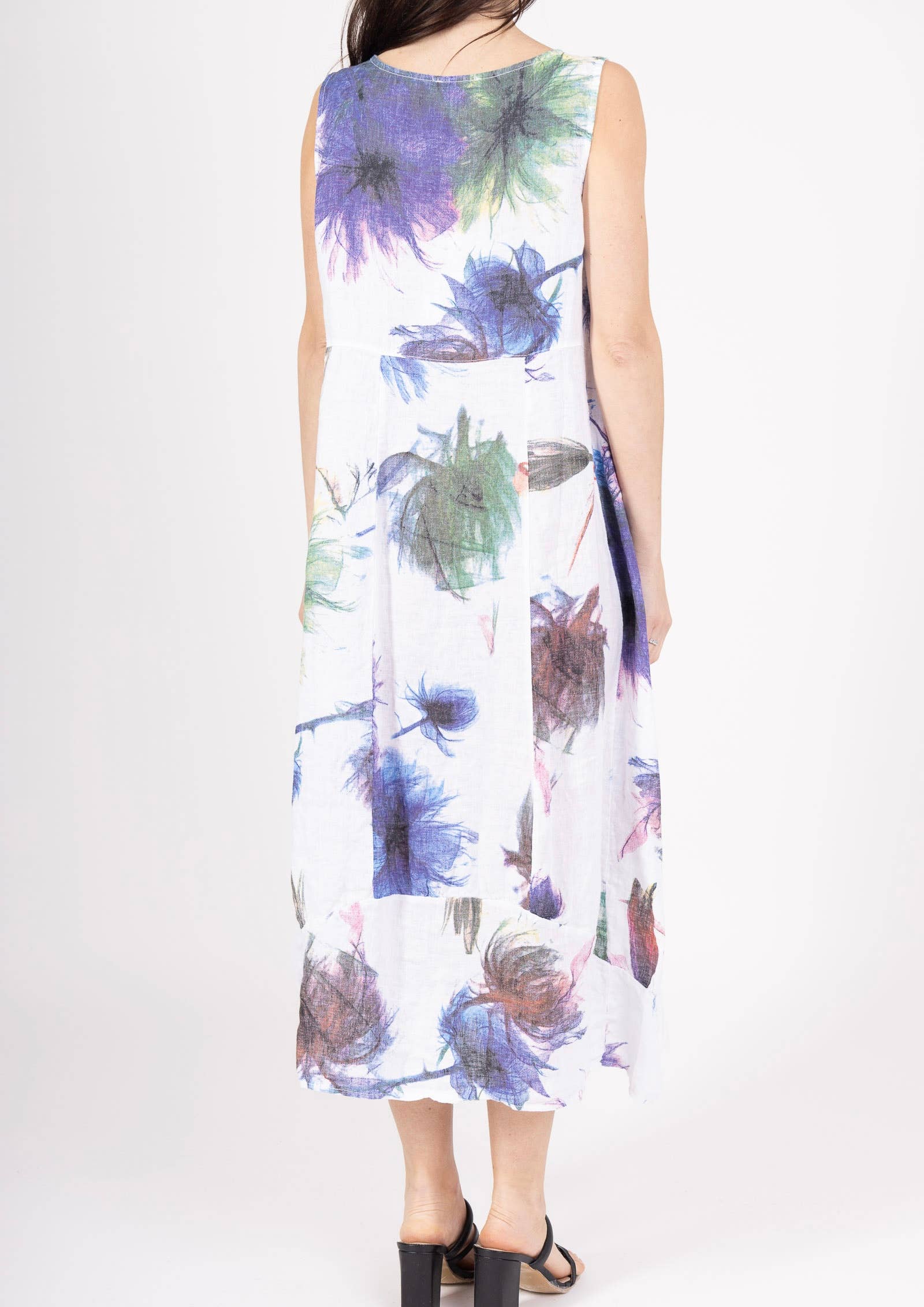 LINEN & COTTON HOUSE - Wholesale Dress - Women's - LINEN DRESS 322 FLOWERS21