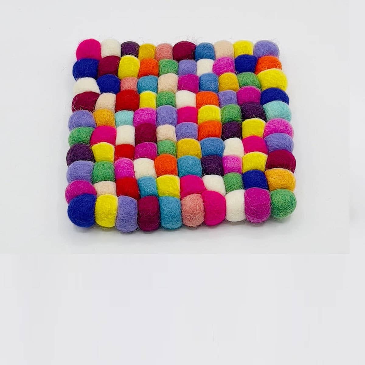 Merocoat - Wholesale Trivet - 17cm x 17cm Felt Wool Ball Trivet - Set of 81