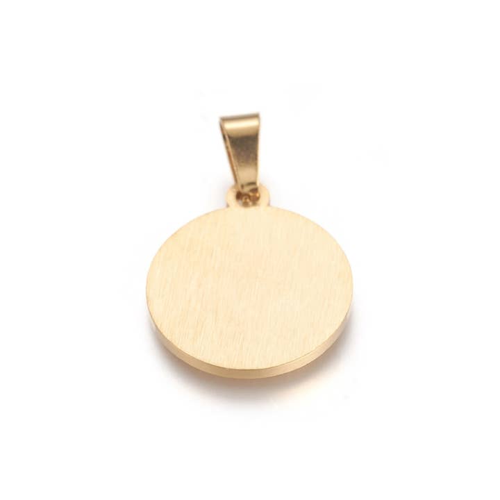 The Charm Bar Company - Wholesale Individual Charm/Pendant - Gold Matte Lord's Prayer Disk