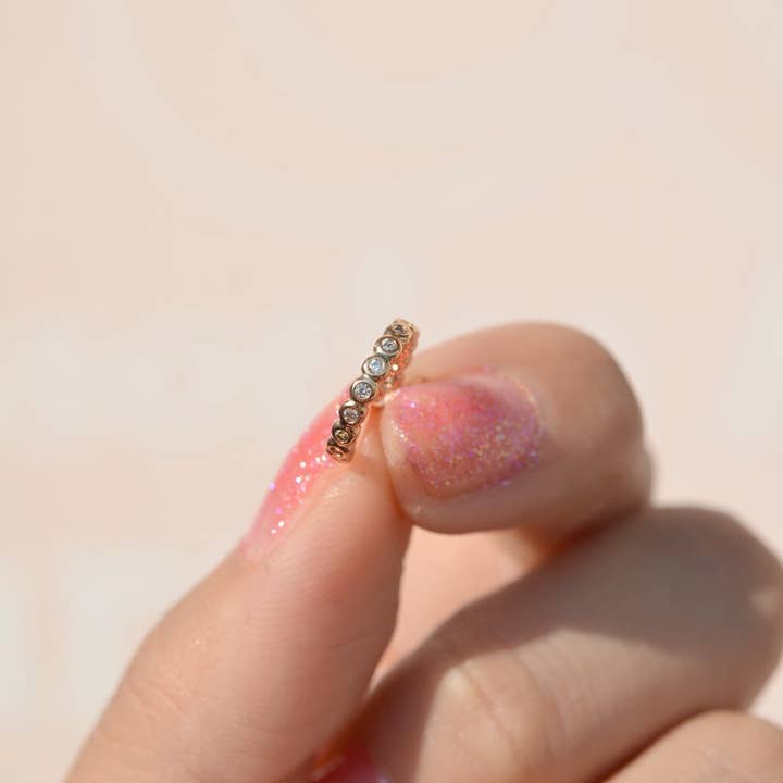 StockJWL – wholesale Cuff/wrap earrings – Compression Cartilage Earring Mini Thin Stone Ear Cuff Gold Silver5