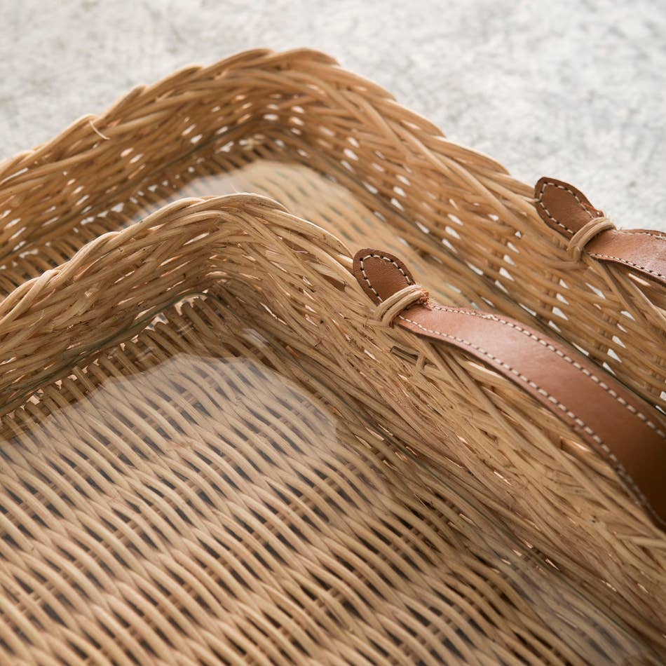 Mahe Homeware - Wholesale Decorative Tray - Rattan Rectangular Tray Marsella1