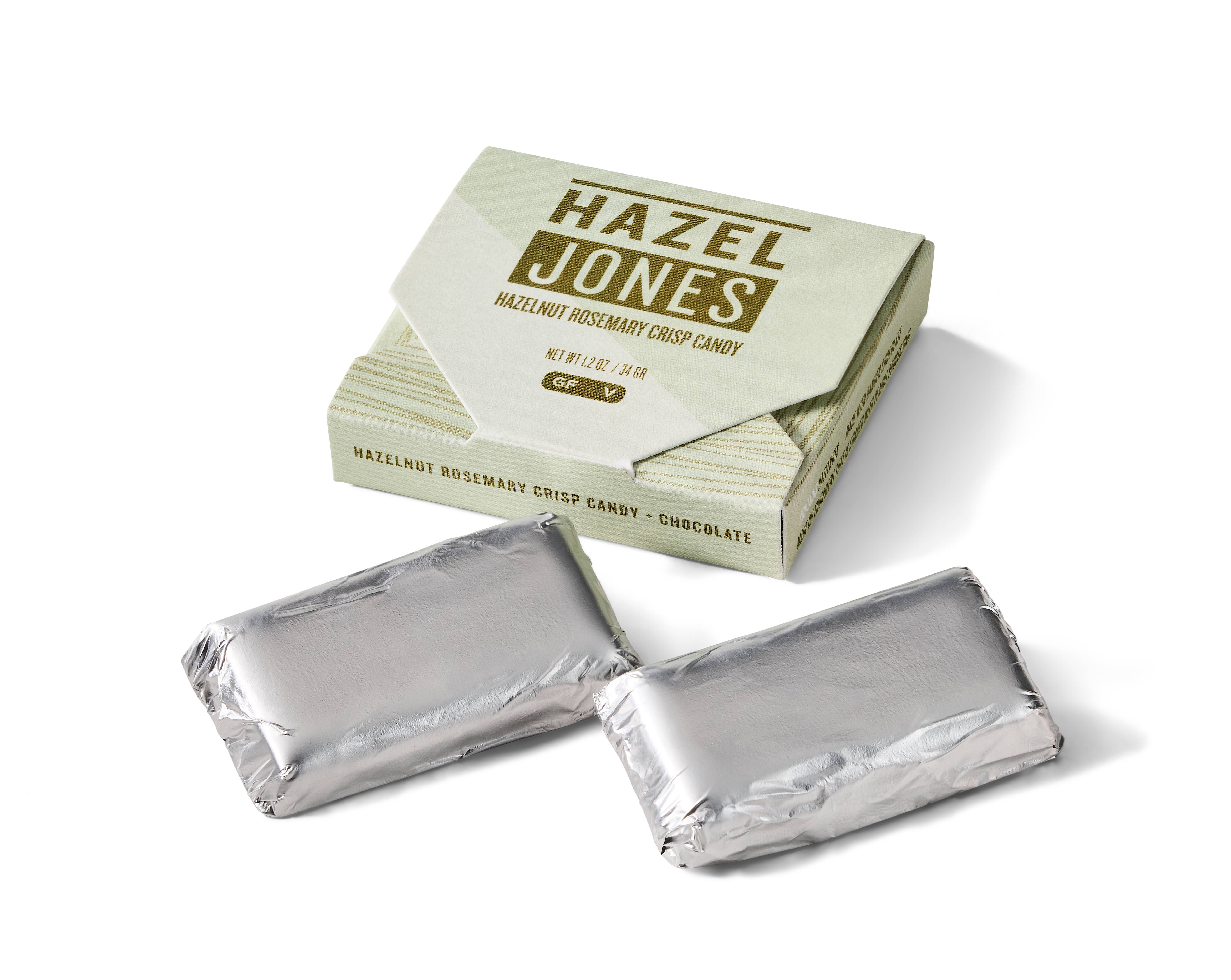Oregon Bark - Wholesale Chocolate Box - Hazel Jones - Hazelnut Rosemary Crisp Candy in 70% Chocolate1