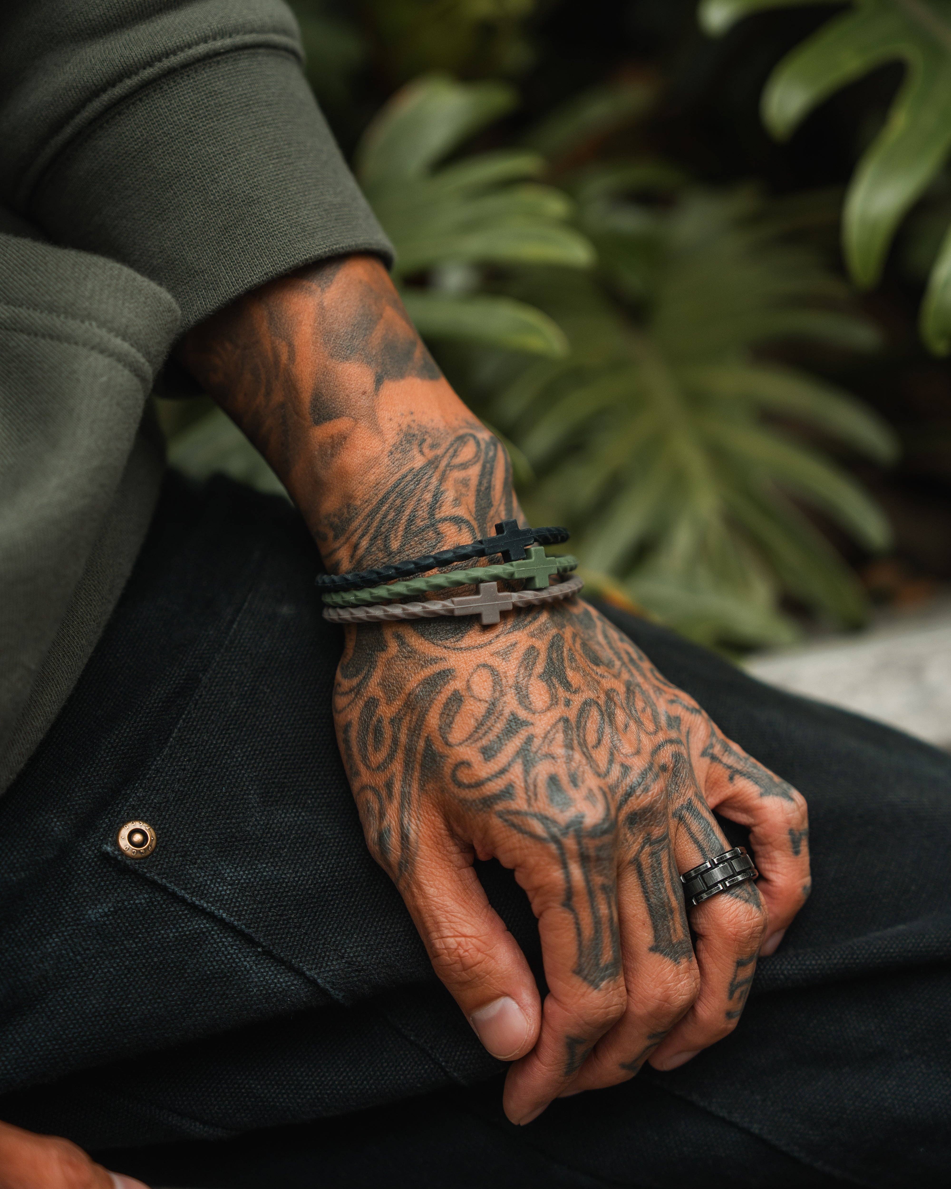 In God We Must - Wholesale Jewelry Set - Infinity Cross Bracelets- Forest2