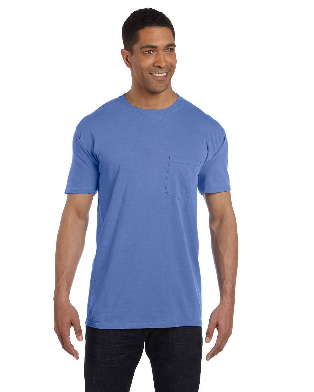 Total Apparel - Wholesale T-Shirt - Unisex - Comfort Colors Garment-Dyed Pocket Blank T-Shirt | 6030CC45
