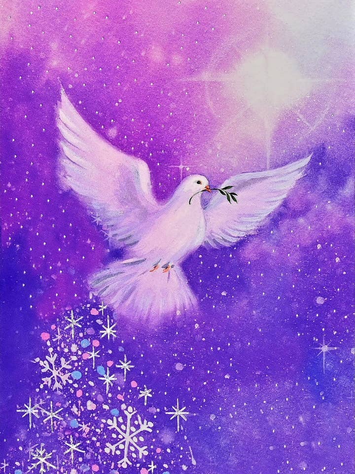 Dove & Stardust Small Boxed Holiday Cards for wholesale by Peter Pauper Press