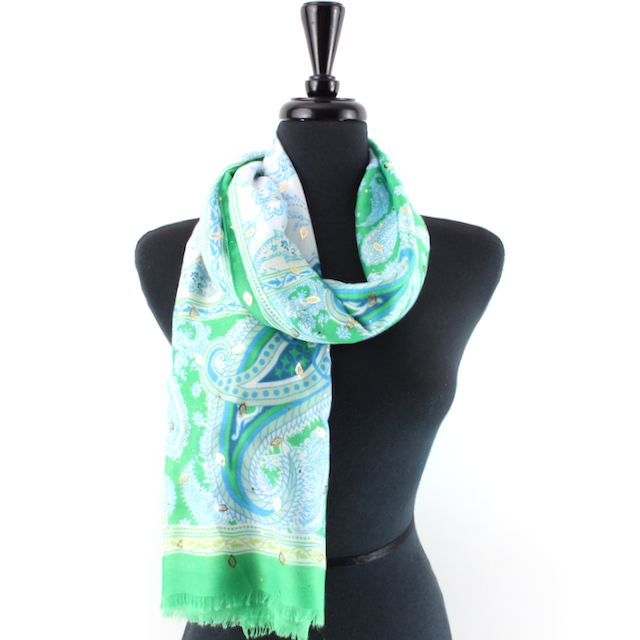 Pretty Persuasions – wholesale Halsduk - Dam – S24024 Fängslande lättviktssjal med guldmetall9