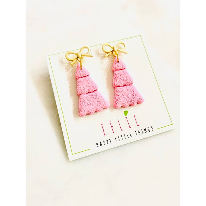 Eflie - Wholesale Dangle Earrings - Handmade Christmas Tree Dangle Earrings Holiday Gift