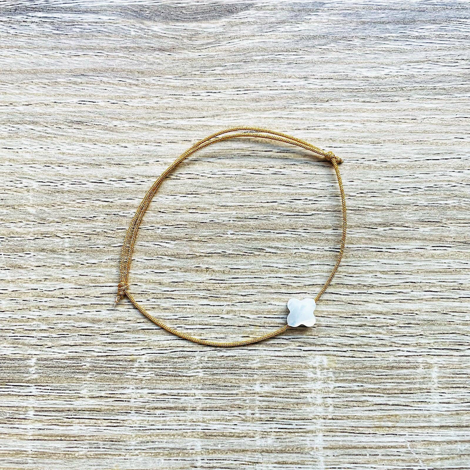 YSIE - Wholesale Beaded Bracelet - Kids - Adjustable cord bracelet for children Mother-of-Pearl Camille9