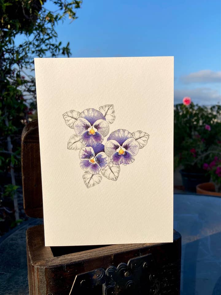 Tarjeta de Felicitación Pansy para venta al por mayor de LAET Greeting Cards