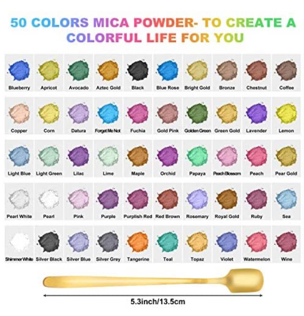 THE HAPPY POST COMPANY - Wholesale Body Glitter/Shimmer - Mica Powder 50 Pack1