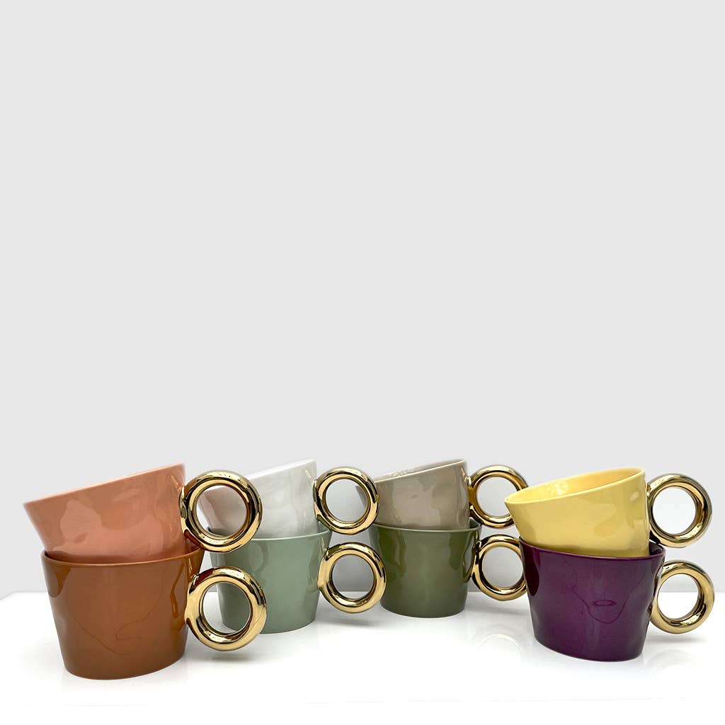 Opjet Paris - Wholesale Koffiemok - Set van 2 mokken ochtendknuffels oker D10,4 H7,8cm1