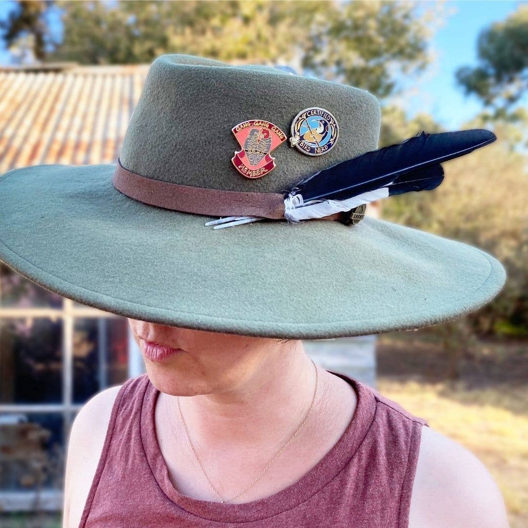 Bridget Farmer Printmaker - Wholesale Lapel pin/button - Certified Bird Nerd - Enamel Pin2