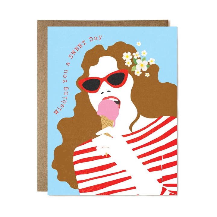 Cartão de aniversário de sorvete por atacado de Ula Bloom