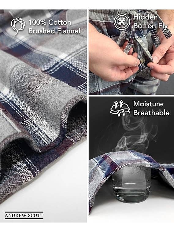 I-Wear Brands - Wholesale Sleepwear Bottom - Men's - Men's Cotton Flannel Lounge Pants4