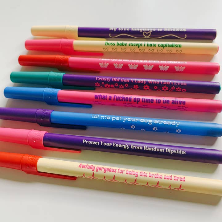 GetBullish - Wholesale Pen - My Love Language Is Silence Ballpoint Pen in Violet | Gen Z10